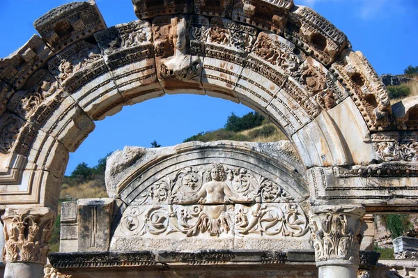 Starověké město Efesus, v západní části současného krocana — Stock fotografie