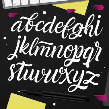 Tasarım için el yazısı alfabe