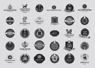 Retro amblem ve Logotype 