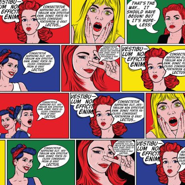 Retro çizgi roman arka plan. 