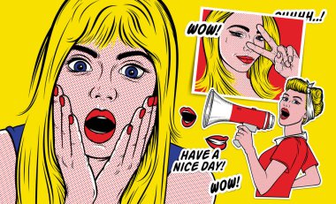 Pop sanat yaratıcı etiketleri ayarla