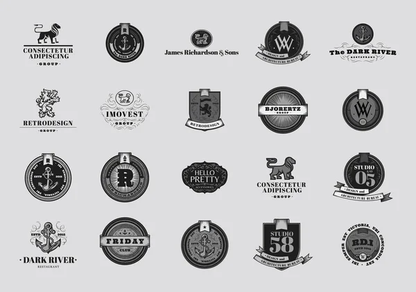 Emblemas e Logotipos Retro — Vetor de Stock