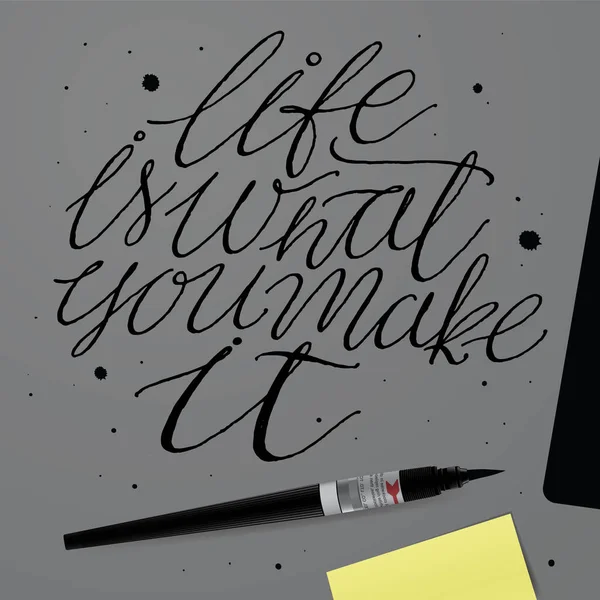 "La vida es lo que tú haces. ". — Archivo Imágenes Vectoriales