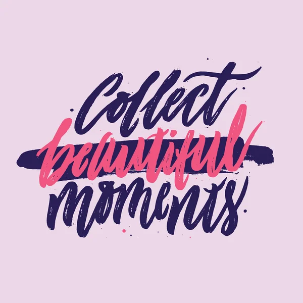 Collect Beautiful Moments. — Stock Vector