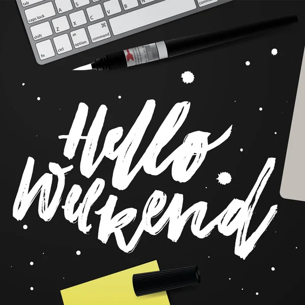 'Witam weekend' typografii dla swoich projektów — Wektor stockowy