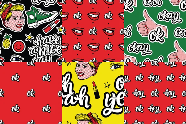 Modello stile pop art — Vettoriale Stock