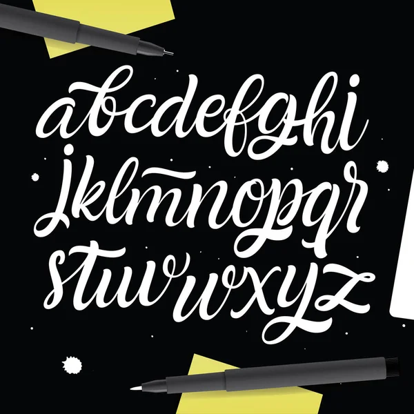 Alphabet manuscrit pour la conception — Image vectorielle