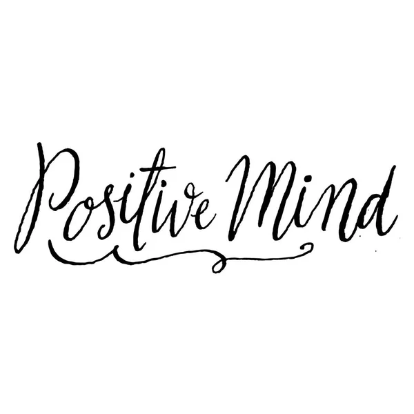 Positive Mind. Lettering and Typography — Stock Vector