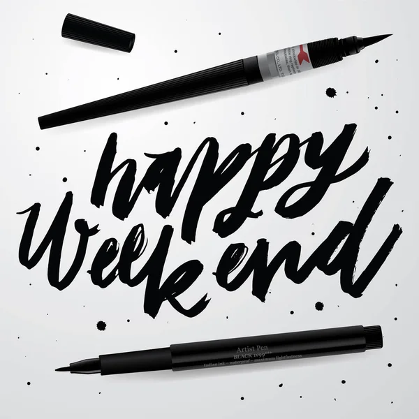 Citation motivationnelle 'happy Weekend' — Image vectorielle