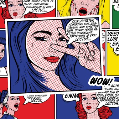 Retro çizgi roman arka plan. 