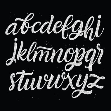 Tasarım için el yazısı alfabe