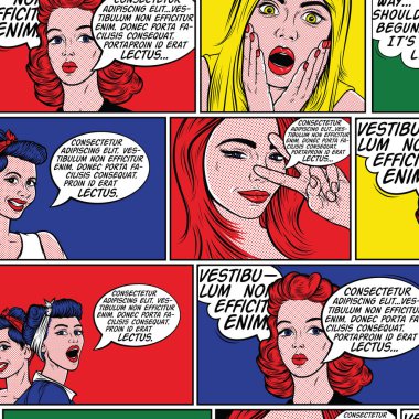 Retro çizgi roman arka plan. 