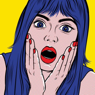 Pop art kadın şaşırttı. 