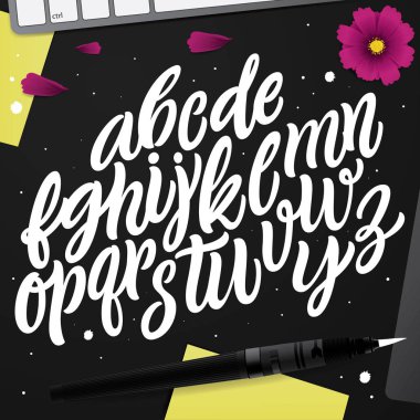 Tasarım için el yazısı alfabe
