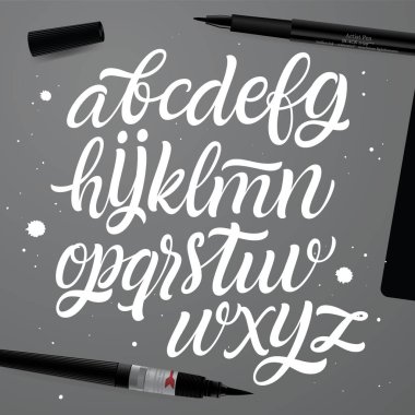 Tasarım için el yazısı alfabe