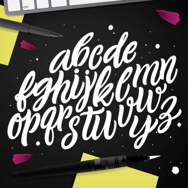 Tasarım için el yazısı alfabe