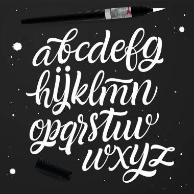 Tasarım için el yazısı alfabe