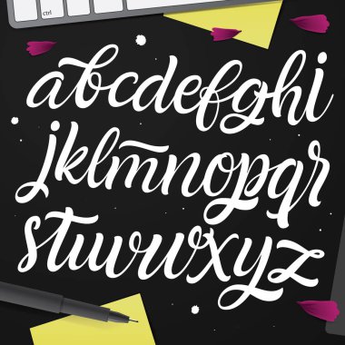 Tasarım için el yazısı alfabe