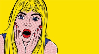 Pop art kadın şaşırttı. 