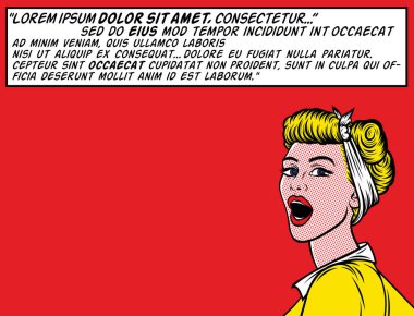 Bilen bir kadın Pop Art