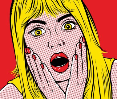 Pop art kadın şaşırttı. 
