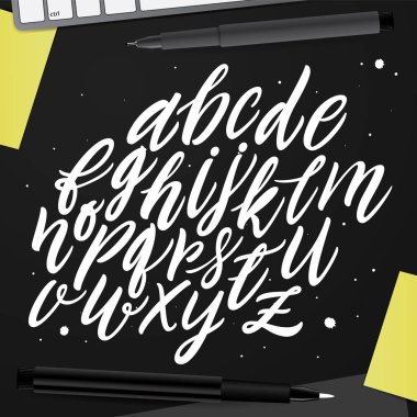 Tasarım için el yazısı alfabe