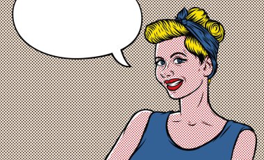 komik konuşma balonu kadınla. 