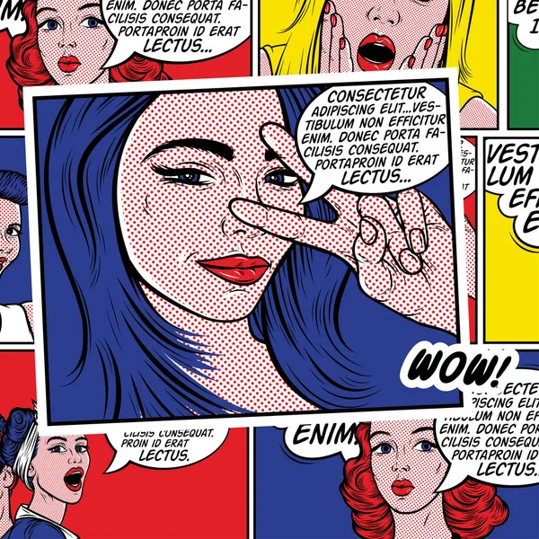 Retro çizgi roman arka plan. 