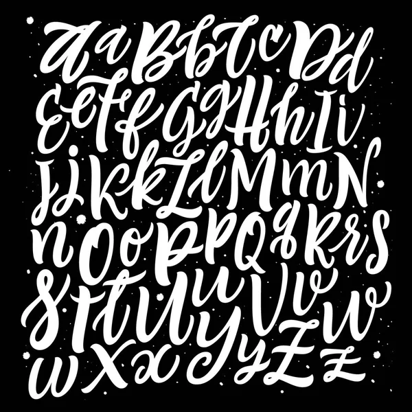 Handwritten alphabet for design — Stock Vector