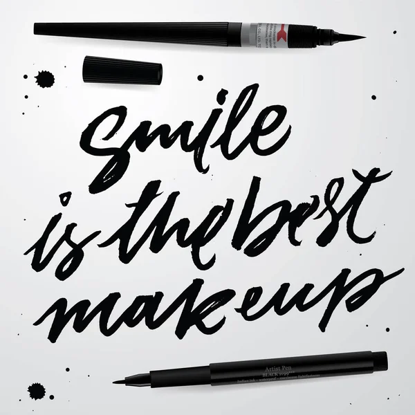 "微笑是最好的化妆". — 图库矢量图片