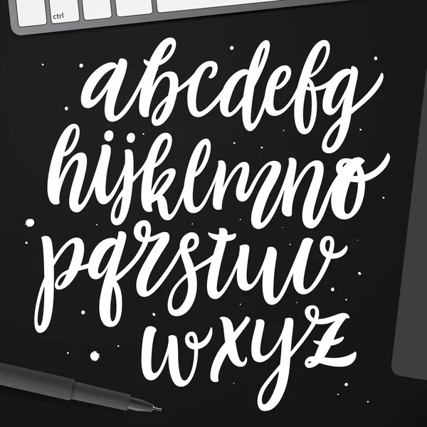 Kalligrafische script lettertype. — Stockvector
