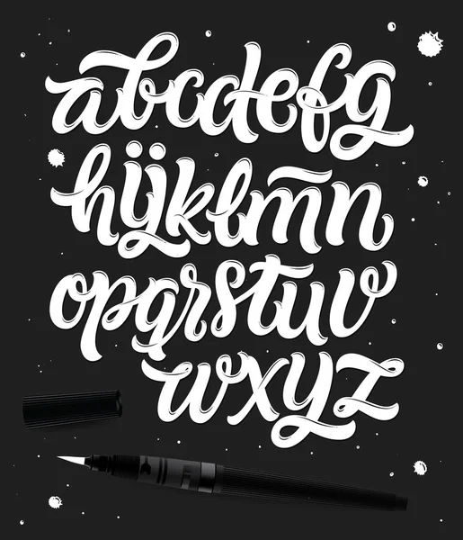 Alphabet manuscrit pour la conception — Image vectorielle