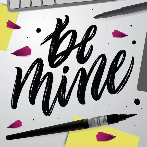 Be mine positive quote — Stock Vector