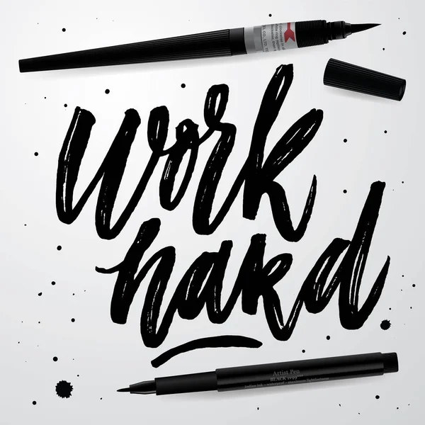"Werk hard "motiverende citaat — Stockvector