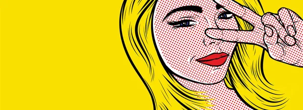 2 parmak işaret kız