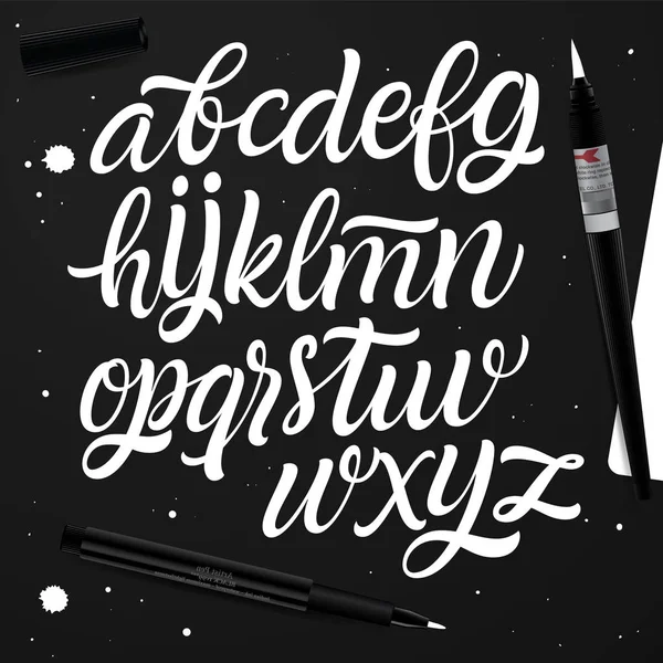 Alphabet manuscrit pour la conception — Image vectorielle