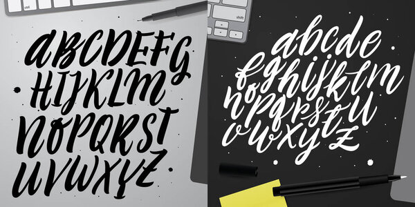 Hand lettering and custom typography.