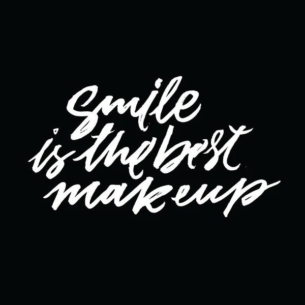 Le sourire est le meilleur maquillage . — Image vectorielle