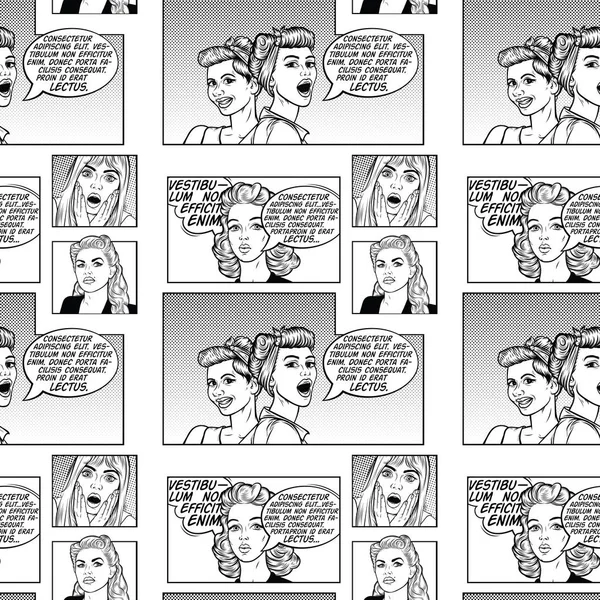 Retro çizgi roman vektör çizim.