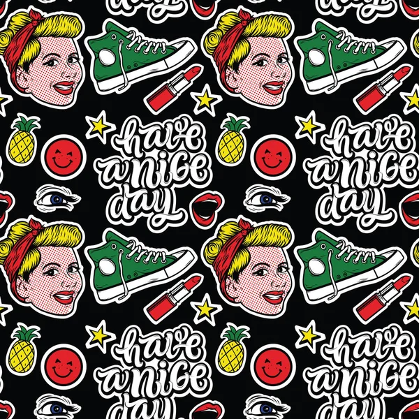 "have a nice day "seamless pattern — стоковый вектор