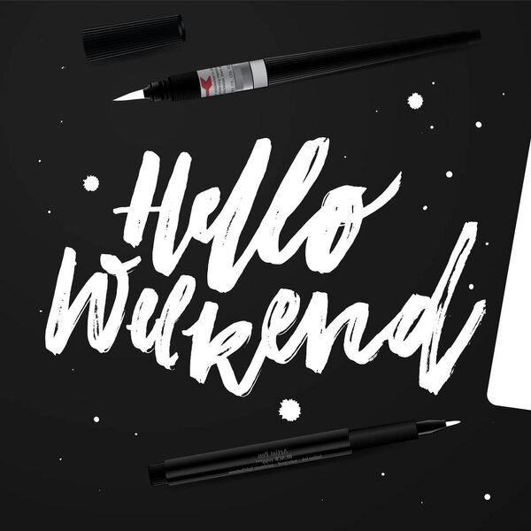 Типография "hello weekend" для ваших проектов
