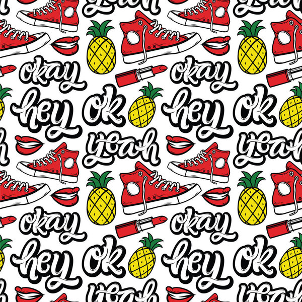 Fashion patch badges  pattern