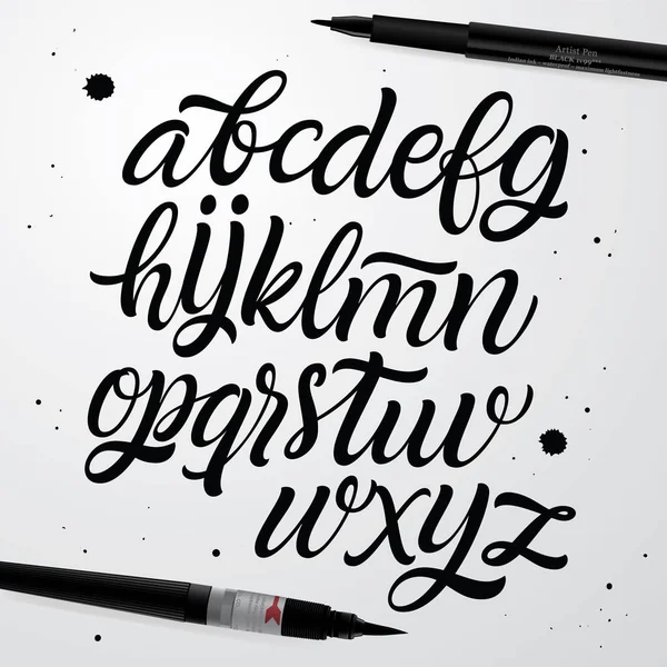 Alphabet manuscrit pour la conception — Image vectorielle