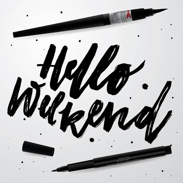 Типография "hello weekend" для ваших проектов
