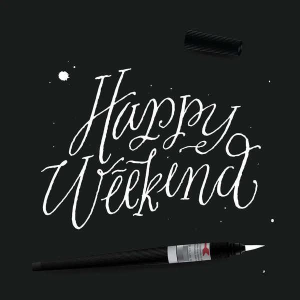 "Happy Weekend" мотивационная цитата — стоковый вектор