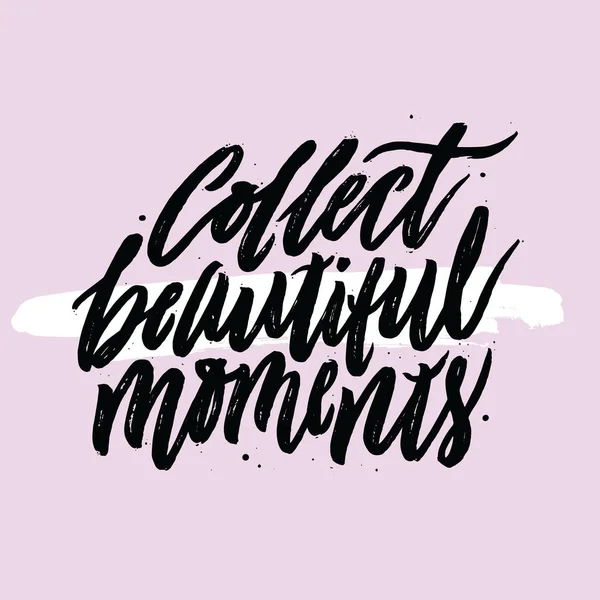 Collect Beautiful Moments. — Stock Vector