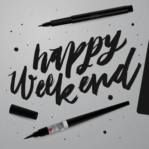 Motivační citát "happy víkend" — Stockový vektor