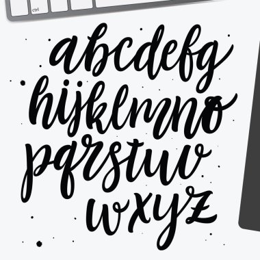 Elle çizilmiş serbest stil komut dosyası yazı tipi. 