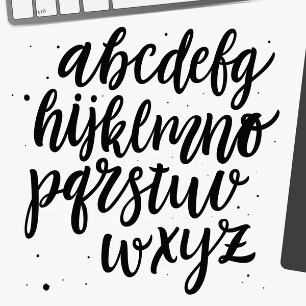 Hand getekende vrije stijl script lettertype. — Stockvector