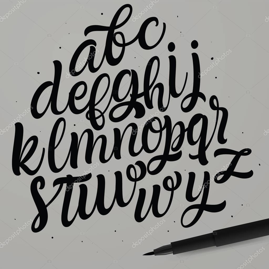 Download Vector: letras cursivas | Alfabeto letra cursiva de vector ...